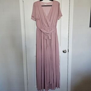 Baltic Born Kristina Maxi Elegant Mauve Wrap Dress